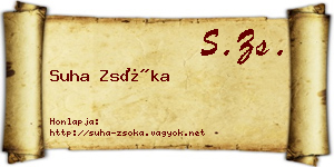 Suha Zsóka névjegykártya